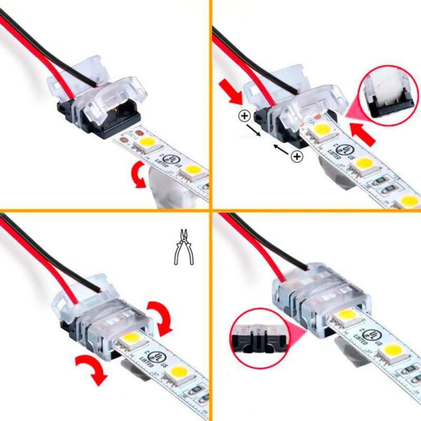 Connettore Ippopotamo Per Striscia LED e Cavo IP65 Da 12 Mm a 6 Pin •  Iluminashop Italia