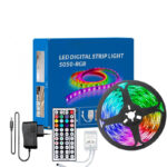 Kit Striscia LED RGB 35W 12V 150LED IP20 con Telecomando e Alimentatore (5 metri)