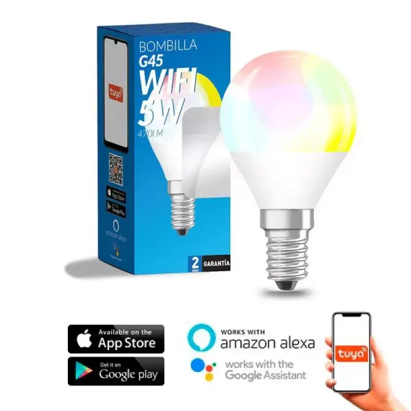 Lampadina Smart RGB+CCT E14 LED - Wifi - Dimmerabile - 5W - 6 Pack