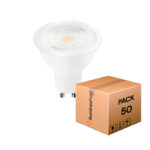Scatola da 50 Lampadine LED GU10 Plus Smd 7W 100º (Confezione da 50 Unità)