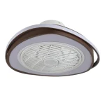 Ventilatore da soffitto LED 70W Bianco/Marrone AC 3454LM Silenzioso con telecomando