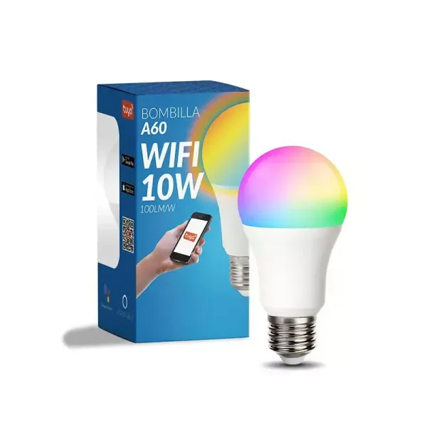 Bombilla LED Inteligente Smart E27 A60 Dimable CCT+RGB 10W WiFi