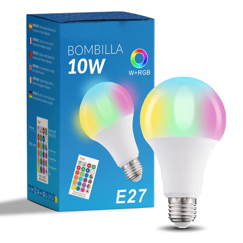 Bombilla LED Future A60 E27 10W RGB+W con Mando • IluminaShop