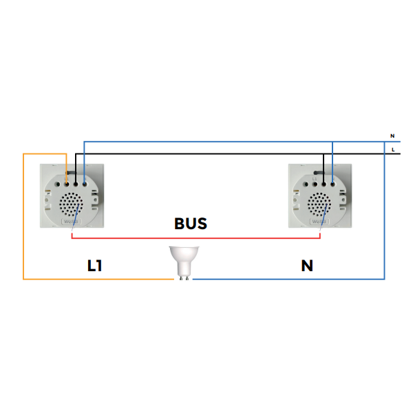 Interruptor Táctil de Cristal Blanco Empotrable Conmutado Simple +  Mecanismo • IluminaShop