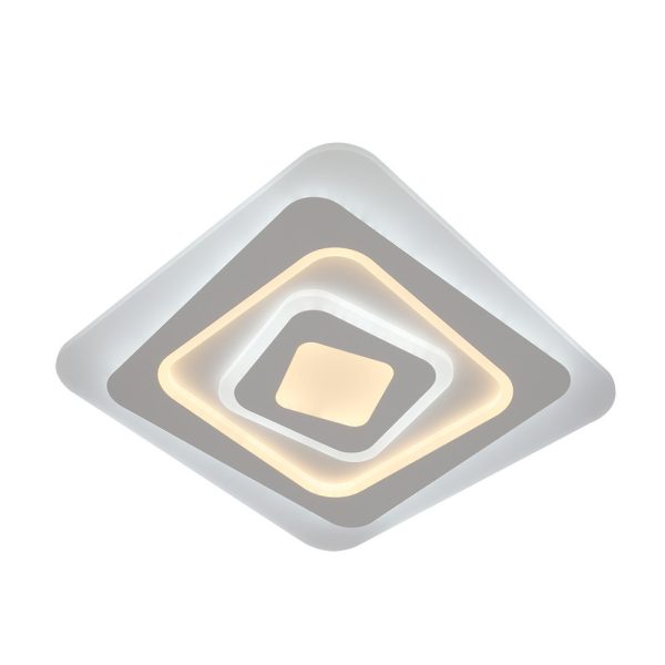 Peregrino alegría Abigarrado Plafón LED 150W Decorativo Blanco Metal / Policarbonato Memoria de color  incorporada y Mando incluido • IluminaShop